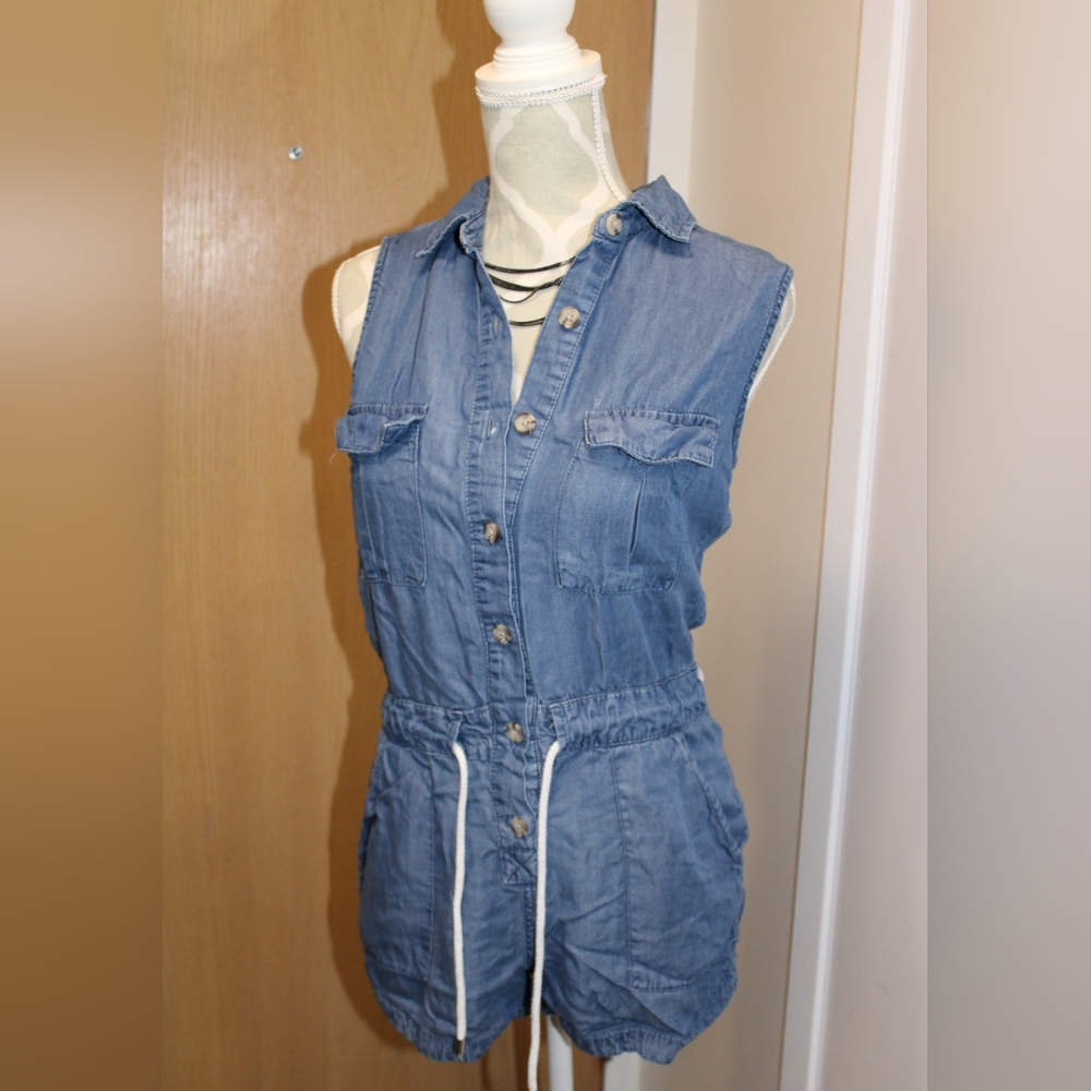 Sleeveless Denim Romper